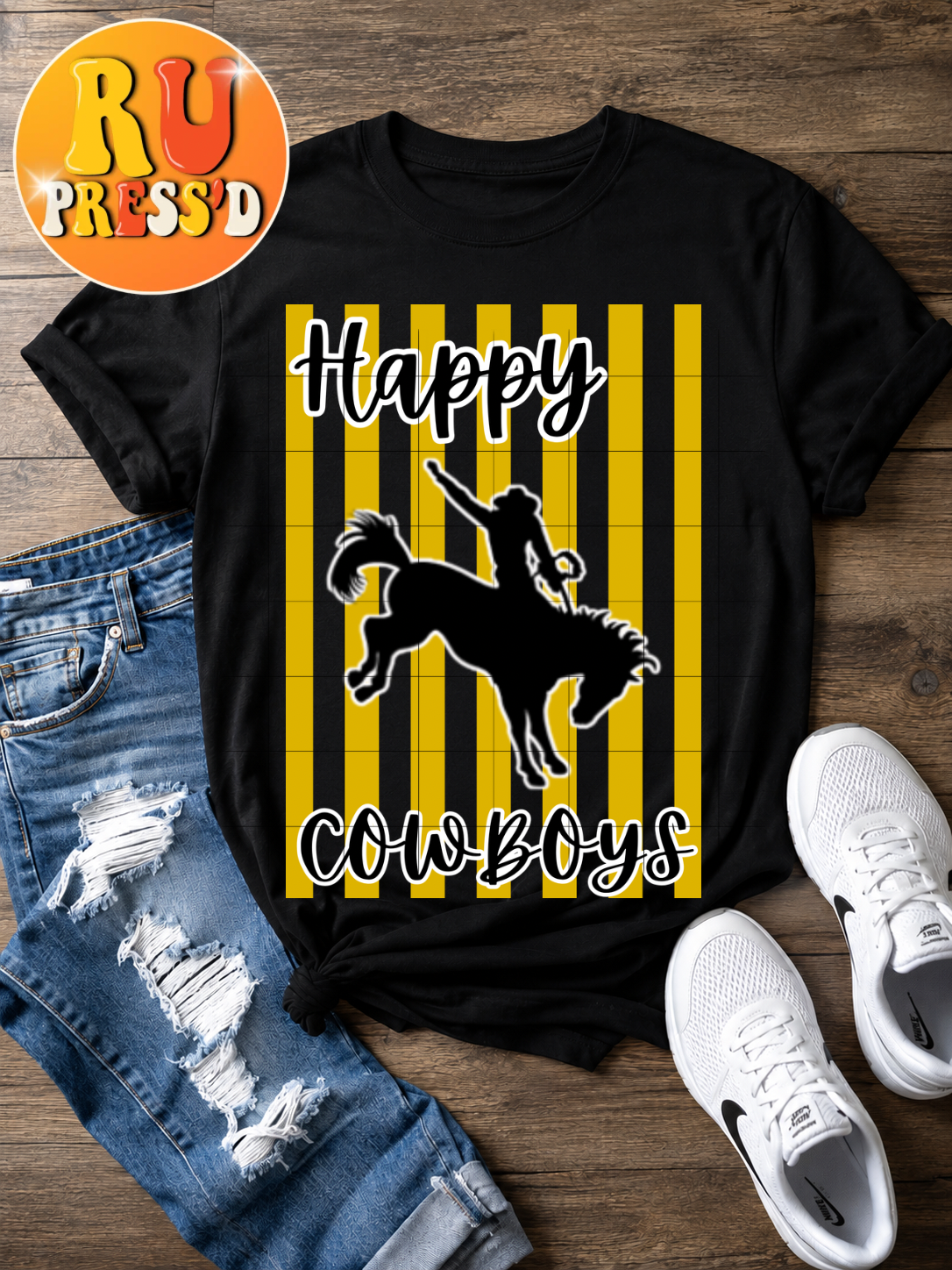 Happy Cowboys Striped