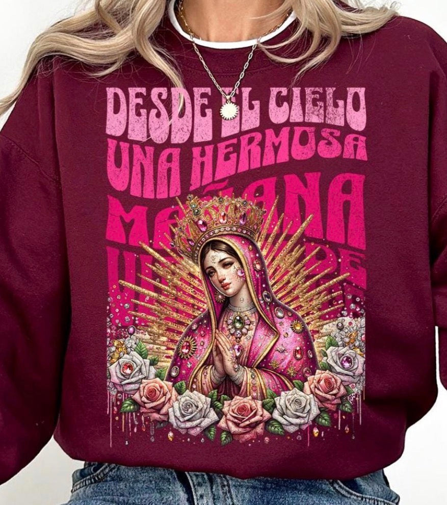 Virgen de Guadalupe Pink Retro
