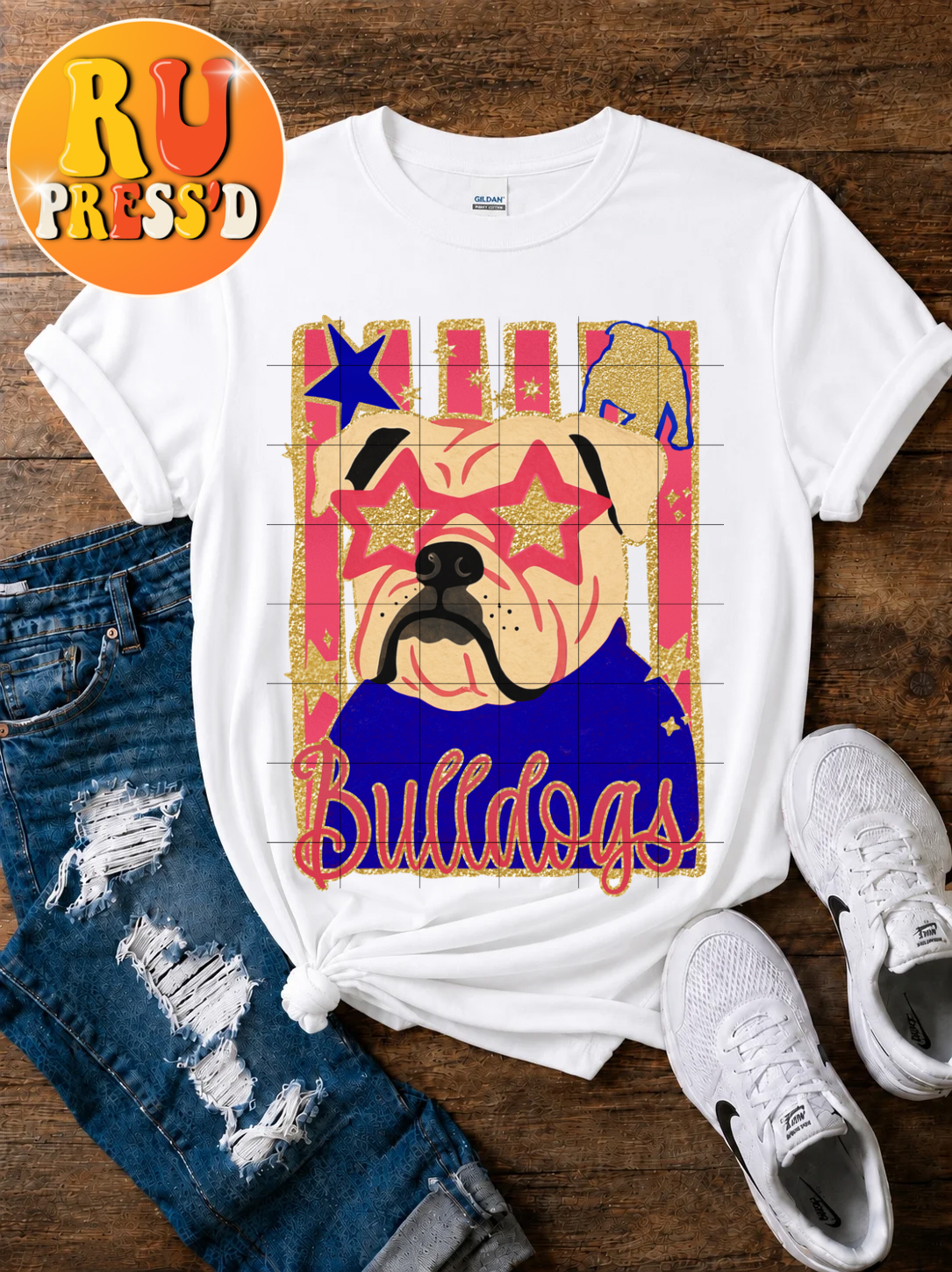 Bulldogs Glitzy Stripe